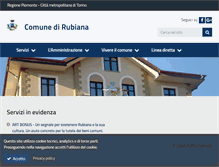 Tablet Screenshot of comune.rubiana.to.it